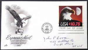 U.S. Used #2122 $10.75 Express Mail. ArtCraft First Day Cover. Choice!
