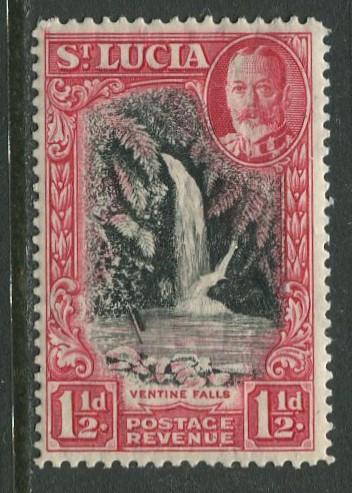 St. Lucia - Scott 97 - KGV - Definitive -1936 - MLH -Single 1.1/2p Stamp