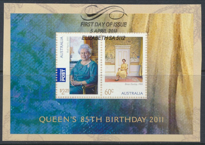 Australia SC# 3446a SG MS3587 QE II Birthday Used with fdc details & scan