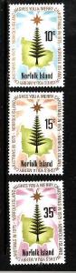 Norfolk Is.-Sc#187-9-Unused NH set-Christmas-1975-