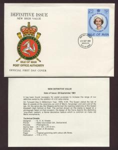 Isle of Man # 200 , Queen Elizabeth II FDC