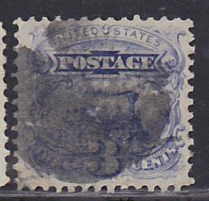 #114 Locomotive 3c Pictorial 1869 Issue Fancy Cancel Lot #12