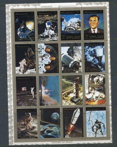 Ajman 1973 2 Souvenir Sheets  Space Used/CTO CV20 euro  5594