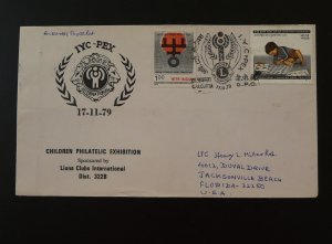 Lions Club of Calcutta philatelic exhibition cover India 1979