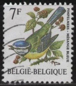 Belgium 1226 (used) 7fr birds: (mésange bleue) (1987)