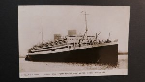 1932 Ship Postcard Cover Hornsey England  to Southsea RMSP MV Alcantara 