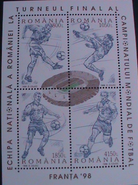 ROMANIA-1998-SC# 4220 WORLD SOCCER CHAMPIONSHIP-FRANCE -MNH S/S VERY FINE-