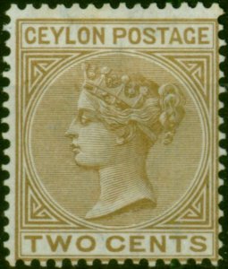 Ceylon 1872 2c Pale Brown SG121 Fine & Fresh MM