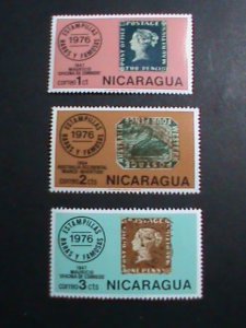 NICARAGUA STAMP-1976- WORLD FAMOUS RARE STAMP ON STAMP-MNH STAMP SET VERY FINE