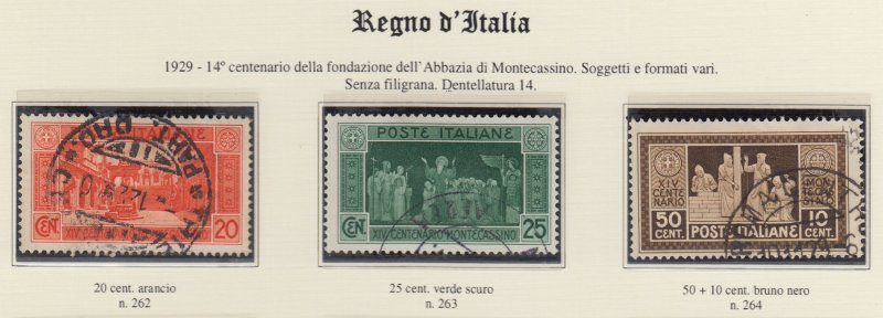 Italy Regno - Sassone n.262-268 cv 1140$ used