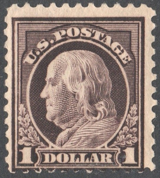 SC#518 $1.00 Franklin Single (1917) MLH