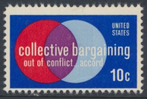 USA  Sc# 1558  Used  Collective Bargaining no cancel   see details & scans