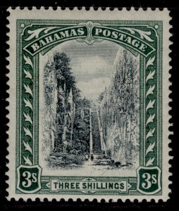 BAHAMAS EDVII SG61, 3s black & green, LH MINT. Cat £50.