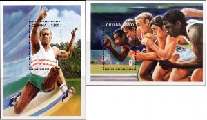 Guyana 1995 MNH Stamps Souvenir Sheet Scott 2983-2984 Sport Olympic Games Runnin