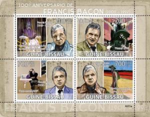 GUINEA BISSAU 2009 SHEET FRANCIS BACON ART PAINTINGS