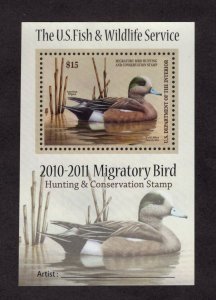 RW77C Federal Duck Stamp. Souvenir Sheet Of 1. No Signature. Rare. MNH. OG
