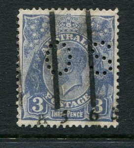 Australia #30 OS Perfin Used