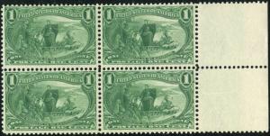 #285 VF OG NH RIGHT MARGIN BLOCK CV $290.00 BP3634