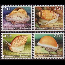 PAPUA 1986 - Scott# 636-9 Conch Shells Set of 4 NH