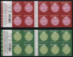 Belgium 2015, Christmas 2 booklets, MNH
