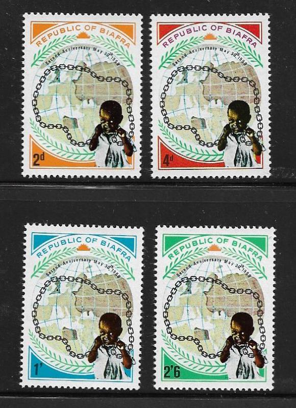 BIAFRA 22-25 MNH ANNIVERSARY OF IND. 1969