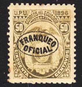 Ecuador Scott O47 unwtmk F+ mint OG HHR reprint.  FREE...