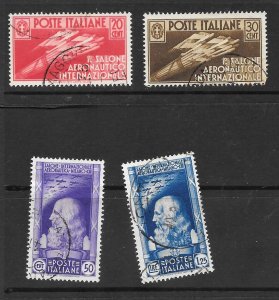 Italy Scott #345 - 348 Used set Int Aeronautical Salon 2018 CV $17.00