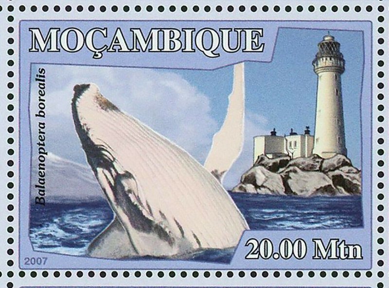 Whales Stamp Lighthouses Balaenoptera Physalus Orcinus Orca S/S MNH #3050-3055