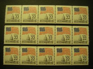 Scott 2115, 22 cent Flag, PNC5 #14, MNH, P.O. FRESH