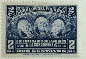 AlexStamps ECUADOR #347 XF Mint 