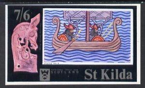 St Kilda 1971 Ships (Viking Ship) imperf souvenir sheet (...