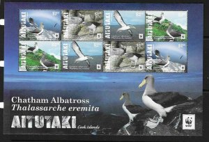 AITUTAKI SGMS854 2016  ALBATROSS  M/S MNH