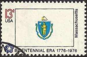 # 1638 USED STATE FLAG MASSACHUSETTS