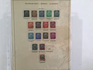 Germany 1932-34  used and mounted mint stamps pages R30241