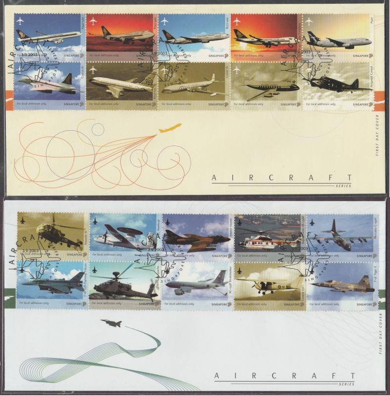 Singapore 2003 Aircraft Series - Centenary of Powered Flight Sheetlet FDC