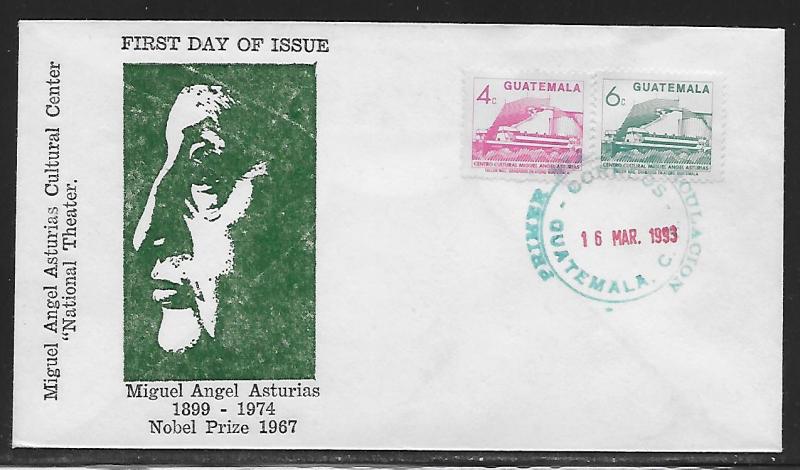 Guatemala 448, 450 Miguel Angel Asturias Unaddressed FDC