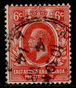 EAST AFRICA and UGANDA GV SG46a, 6c scarlet, FINE USED