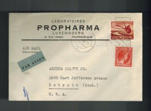 1948 Luxembourg Propharma Cover to USA