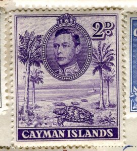 CAYMAN ISLANDS; 1938 early GVI Pictorial fine Mint hinged 2d. value