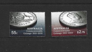 AUSTRALIA - 2010 AUSTRALIAN COINAGE - SCOTT 3222 TO 3223 - MNH