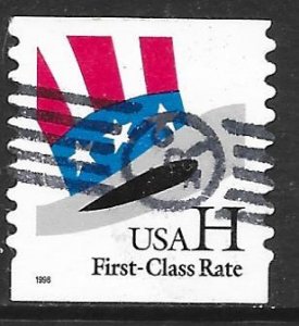 USA 3265: (33c) Uncle Sam's Hat, used, VF