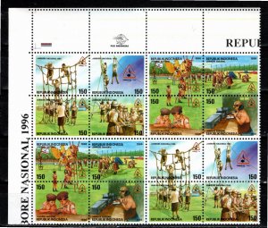 Indonesia 1996 MNH Sc 1662a-h block of 16