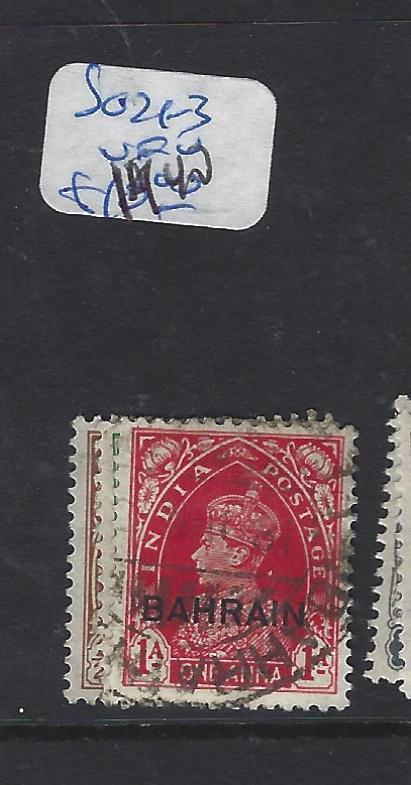 BAHRAIN  (PP2102B)  ON INDIA KGVI  SG 21-3   VFU