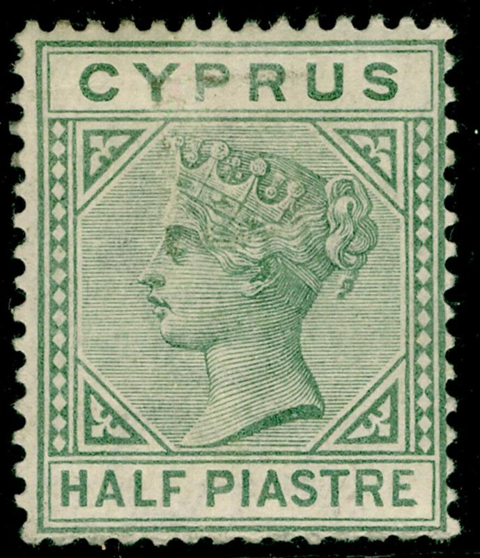 CYPRUS SG31, ½pi dull green, M MINT. Cat £15.