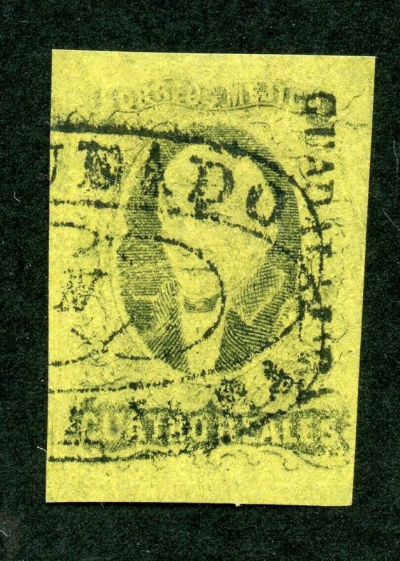 MEXICO HIDALGO 1861 SCOTT# 9 FOLLANSBEE# 9 GUADALAJARA FINELY USED AS SHOWN 