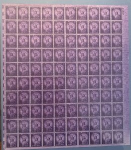 Scott #1035 - Full Mint Sheet Overinked Error. 1954 - 3cent Statue Of Liberty.