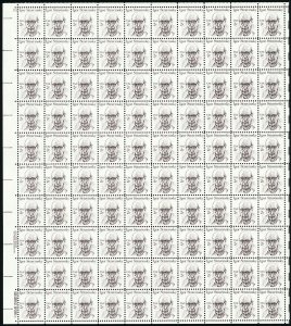 Igor Stravinsky Sheet of One Hundred 2 Cent Postage Stamps Scott 1845