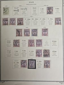 Thailand Early Stamp Collection on Scott Pages