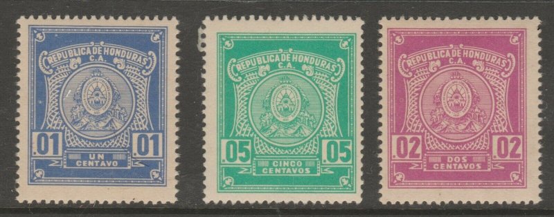 Honduras Cinderella revenue fiscal stamp 3-30