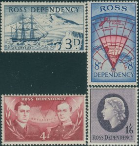 Ross Dependency 1957 SG1-4 Pre-decimal Definitives MLH